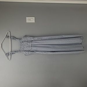 Blueish-gray striped summer dress w/pockets,sz S(4-6)